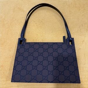 GUCCI Naylon Brown Monogram Shoulder Bag.